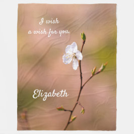 Nice japanische Apricot-Blume Fleecedecke