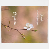 Nice japanische Apricot-Blume Fleecedecke (Vorderseite (Horizontal))