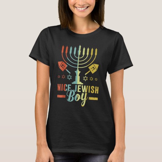 Nice Jeiwsh Boy Cool Chanukah Ugly Hanukkah Sweat T-Shirt (Vorderseite)