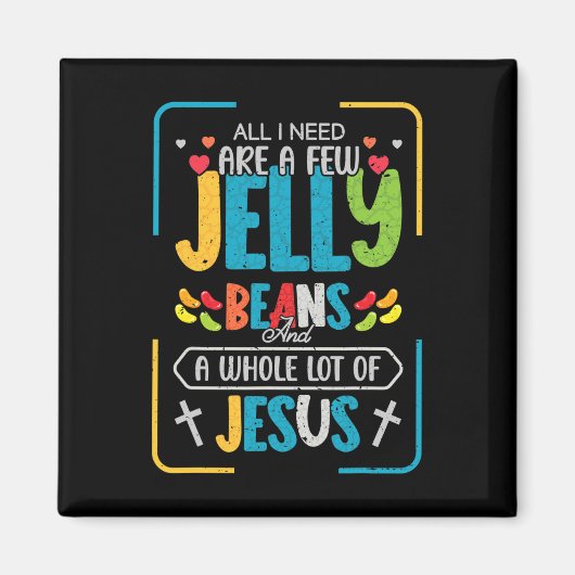 Nice Jesus Teen Fun Christlich Jelly Bean Candy Lo Magnet (Vorne)