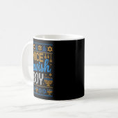 Nice Jewish Boy Hanukkah Menorah Dreidel Ugly Swea Kaffeetasse (Vorderseite Links)