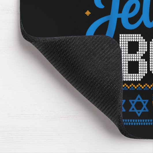 Nice Jewish Boy Hanukkah Menorah Dreidel Ugly Swea Mousepad (Ecke)