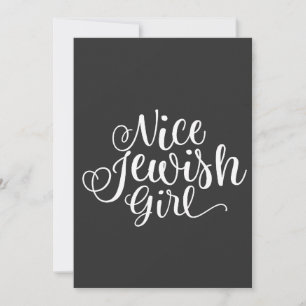 Nice Jewish Girl Hanukkah Jew Funny Dankeskarte