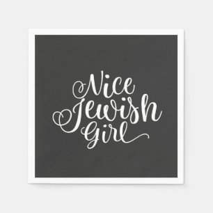 Nice Jewish Girl Hanukkah Jew Funny Serviette