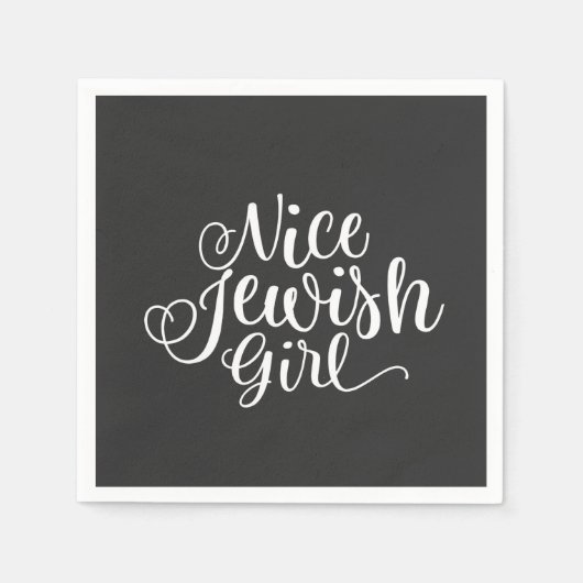 Nice Jewish Girl Hanukkah Jew Funny Serviette (Vorderseite)