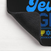 Nice Jewish Girl Ugly Happy Hanukkah Sweater Chanu Mousepad (Ecke)
