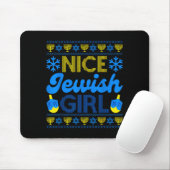 Nice Jewish Girl Ugly Happy Hanukkah Sweater Chanu Mousepad (Mit Mouse)