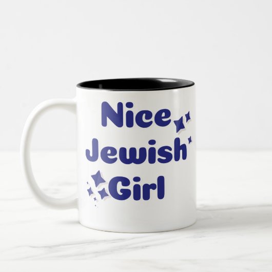 Nice Jewish Girl Zweifarbige Tasse (Links)
