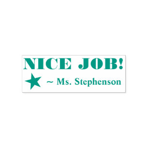 "NICE JOB!" Bestätigung Rubber-Briefmarke Permastempel