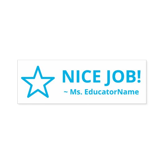 "NICE JOB!" Briefmarke eines Assistenten für Gummi Permastempel (Design)