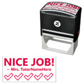 "NICE JOB!" + Pädagogische Bezeichnung Rubber Brie Permastempel (Beispiel)