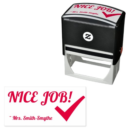 "NICE JOB!" Tutor Rubber Briefmarke Permastempel (Beispiel)