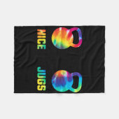 Nice Jugs Funny Kettlebell Breast Gym Humor Tie Dy Fleecedecke (Vorderseite (Horizontal))