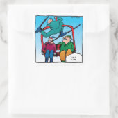 Nice Jump Cartoon Skiers Stickers (Tasche)