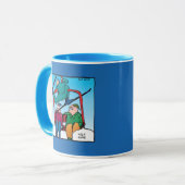 Nice Jump Cartoon Skiers Tasse (Vorderseite Links)