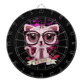 Nice Kitty - Black & PInk Dartscheibe (vorne)