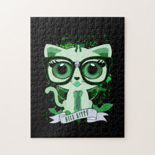 Nice Kitty - Green Puzzle