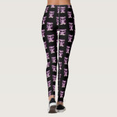 Nice Kitty - Weiß und Lila Leggings (Rückseite)
