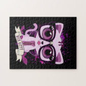 Nice Kitty - Weiß und Lila Puzzle (Horizontal)