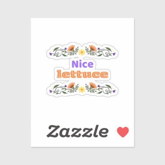 Nice Lettuce Best Chirps Hockey Sticker (Blatt)