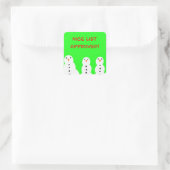 Nice list approved stickers! quadratischer aufkleber (Tasche)