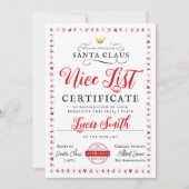 Nice List Christmas Card Einladung (Vorderseite)