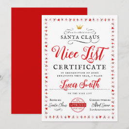 Nice List Christmas Card Einladung