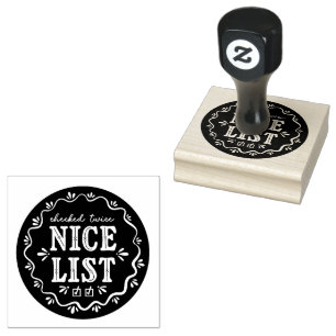 Nice List Christmas elf Nordpol Briefmarke Gummistempel