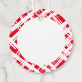 NICE LIST funny Santa approved stamp red Geschenkanhänger (Rückseite)