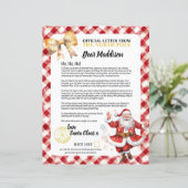 Nice List Letter from Santa and Kid Name Christmas (Stehend Vorderseite)