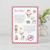 Nice List Letter from Santa Claus North Pole Mail  Einladung (Stehend Vorderseite)