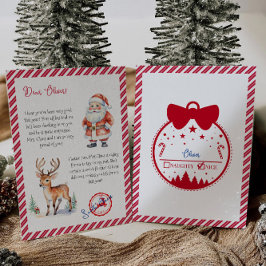 Nice List Letter of Santa Claus North Pole Mail Einladung