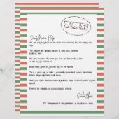 Nice List Letter of Santa Personalisiert (Vorne/Hinten)