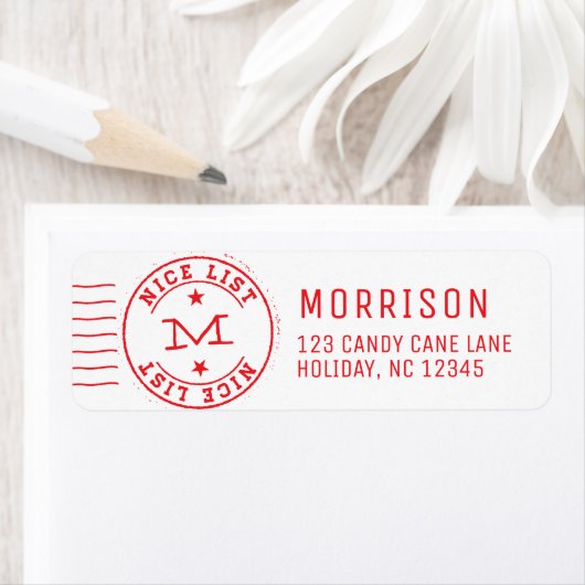 Nice List Monogram Red (Insitu)