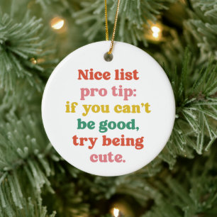 Nice list pro tip niedliches lustiges Foto Weihnac Keramik Ornament