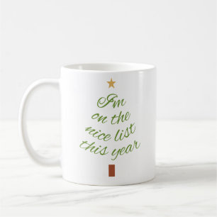 Nice List Weihnachtsbaum Kaffeetasse