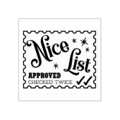Nice List Weihnachtskarte Umschlag Santa Briefmark Gummistempel (Prägung)