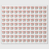 "Nice List" Weihnachtstypografie Geschenkpapier (Flach)