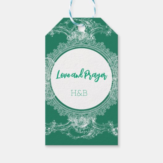 Nice Love Green Sticker Geschenkanhänger (Vorderseite)