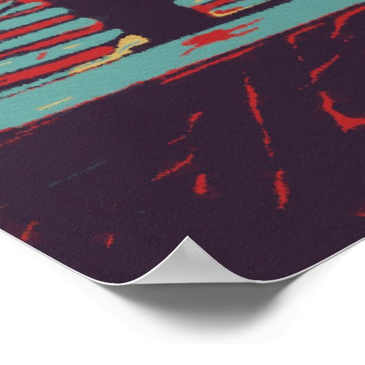 Nice Massena Square Illustration Frankreich Poster (Ecke)