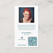 Nice Meeting You - Life Coach Company Aquamarin Visitenkarte (Rückseite)