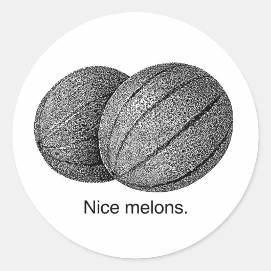 NICE MELONS -.png Runder Aufkleber (Vorderseite)
