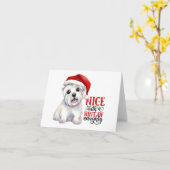 Nice mit einem Hauch von frech - Christmas Westie Karte (Gelbe Blume)