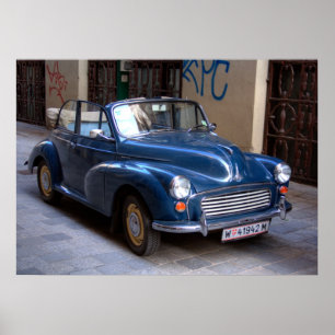 Nice Morris Minor Convertible Tourist Poster