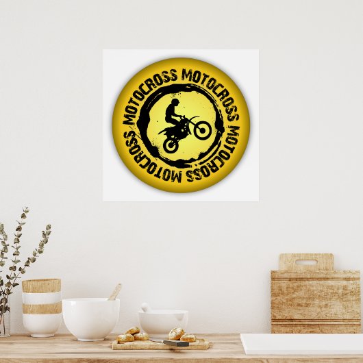 Nice Motocross Siegel 1 Poster (Küche)