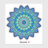 Nice mystic Blue mandala Aufkleber (Blatt)
