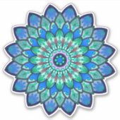 Nice mystic Blue mandala Aufkleber (Vorderseite)