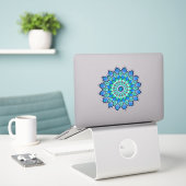 Nice mystic Blue mandala Aufkleber (Laptop auf Schreibtisch)