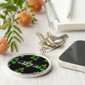 Nice name or text Love Green Leaf Image Schlüsselanhänger (Seite)