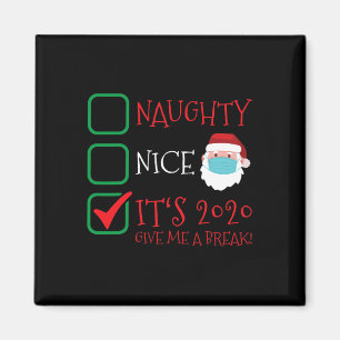Nice Naughty 2020 Funny Christmas Pajama für Famil Magnet